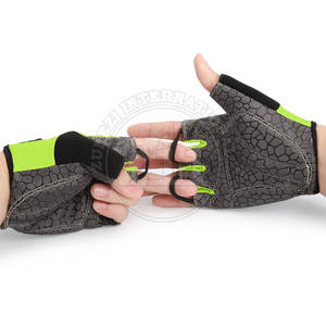Nouveauté, gants de vélo en cuir de haute qualité, demi-doigts, respirants, résistants à l'usure, unisexes - Product Image 3