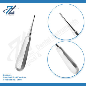Coupland, elevadores de raíz de 3mm de alta calidad, herramienta de extracción Dental de acero inoxidable, fuente de alimentación Manual, fabricante directo de Pakistán - Product Image 3