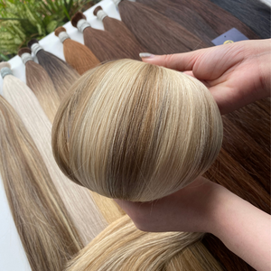 Venta al por mayor de cabello virgen personalizado, textura de 10 a 34 pulgadas, trama doble a máquina, extensiones de cabello a granel de fábrica vietnamita, cabello de alta calidad. - Product Image 3