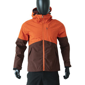 Veste coupe-vent à capuche pour homme, personnalisée, pour la randonnée en plein air, respirante, imperméable, tissu enduit, fermeture éclair solide pour adultes - Product Image 1
