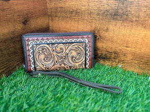 Nouvelle pochette en cuir usiné à la main élégante occidentale femmes conçu sac à main vente chaude taille compacte embrayages de bracelet en cuir usiné - Product Image 4