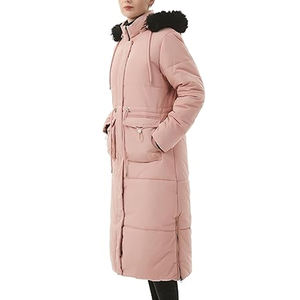 Abrigos cálidos de Invierno para mujer, cuello de piel grande, chaquetas largas con capucha, prendas de vestir exteriores 2025 - Product Image 4
