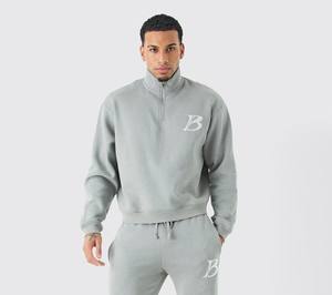 Conjunto de chándal gris para hombre, conjunto de chándal de venta completa para hombre, chándal estampado, chándal de algodón, venta al por mayor personalizada - Product Image 4