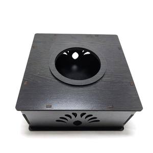 Décoration Noir Carré Boîte À Mouchoirs Porte-Serviettes En Bois Serviette En Tissu Porte-Papier Stand pour La Maison Cuisine À Manger - Product Image 1