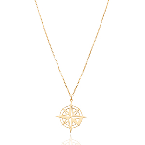 Collier avec pendentif en forme de boussole, design simple, fabrication artisanale turque, bijoux en argent sterling 925 en gros - Product Image 4