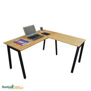 BFATB008-AtonBamboo 140x140cm L-Shape Minimalist Design Easy Assembly Bamboo and Steel <b>Footrest</b> 140x140cm <b>Footrest</b> Assembly - Product Image 3