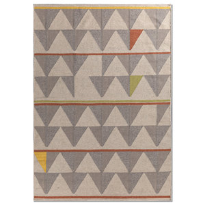 Indusbar Ivory Flat Weaves Wool <b>Rugs</b> Organic Cotton Jacquard Geometric Rectangle <b>Jute</b> <b>Rug</b> for Home Hallway Model ADWL-13087 - Product Image 1