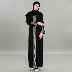 Meilleure vente 2023 dernière conception de vêtements islamiques de haute qualité Abaya vente en gros couleur personnalisée ODM - Product Image 3