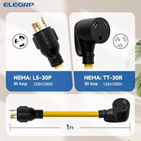 Cordon adaptateur pour générateur ELEGRP 30 ampères, adaptateur générateur vers camping-car, prise mâle à 3 broches avec verrouillage par torsion vers prise femelle pour camping-car