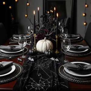 Sous-verres ronds en jonc de mer naturel tressé noir pour la décoration de table de fête d'Halloween en provenance du Vietnam - Product Image 5