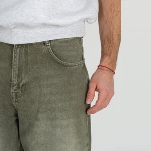 Jean baggy décontracté pour homme, coupe large, effet 3D, délavé, en coton, denim moyen - Product Image 5