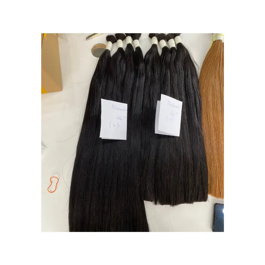 Best Seller Online! Wholesale 100% Natural Virgin Straight Bulk Natural Black Human Hair from Factory Vietnam