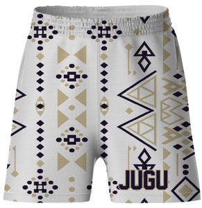 Shorts pour hommes en toile solide à taille élastique décontractée, personnalisables avec votre propre logo, sublimation, séchage rapide, respirant, haute qualité, 100% polyester - Product Image 1