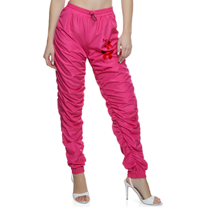 Pantalon en satin personnalisé de grande taille pour femmes-Automne-Hiver Pantalon cargo droit à jambes larges et multi-poches avec devant plat - Product Image 5