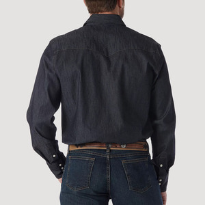 Vêtements travail chemise brodée moderne bouton pression soudage Vintage moderne rodéo sergé travail pour les gars chemise occidentale - Product Image 5