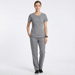 Wholesale Custom Women's Medical Scrub <b>Set</b> Nursing Uniforms Hospital <b>Doctor</b> Suit Pants Stretch Fabric Clinical Wear Scrub <b>Sets</b> - Product Image 1