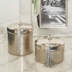 Tarro de vela de Metal con acabado negro mate con tapa Tarro de vela redondo martillado para decoración de iluminación de sala de estar de mesa - Product Image 5