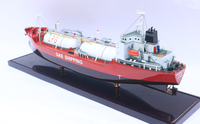Maquette de bateau GAS DANANG Décoration nautique Endurance en bois Cadeau pour la maison Boîte en cèdre peinte à la main Vietnam