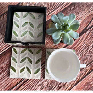 Dessous de verre au design unique Dessous de verre en nacre de forme carrée Dessous de verre faits à la main Dessous de verre à bon prix - Product Image 3