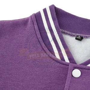 Blouson universitaire classique respirant pour homme, style urbain, 100 % coton, col montant, service OEM, couleurs personnalisées, vente en gros - Product Image 4