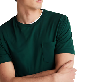 T-shirt à col rond pour homme 2025, coupe classique, 100% coton tricoté, streetwear, salle de sport, séchage rapide, respirant, haute qualité, devant - Product Image 2