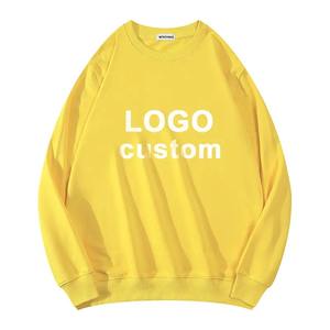 2025 Custom 100% Cotton <b>Crewneck</b> Sweatshirt Unisex Pullover Oversized Fleece Hooded Men's Winter Sweatshirts Plain Design - Product Image 3