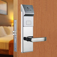 Tarjeta RFID MF de acero inoxidable, mortaja ANSI de EE. UU., sistema electrónico de cerraduras inteligentes de Hotel con software de gestión gratuito