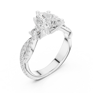 AILSA Bague en pierre précieuse de tanzanite véritable 10K en argent - Product Image 3