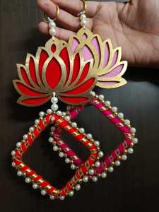 Décoration Lotus Floral Tentures Murales Lotus pour Temple Mariage et Tous Festival Décor traditionnel lotus Nouvelle Maison Cadeau - Product Image 3