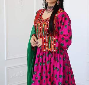 Robe kuchi vintage ethnique tribal, robe de soirée traditionnelle afghane/pakistanaise Kuchi Kochi 3054 - Product Image 4