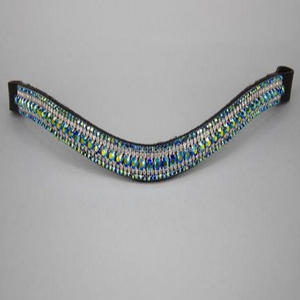 Chaîne en métal émeraude AB en cristal clair, 5 lignes, en cuir véritable de cheval, boucles personnalisées - Product Image 4