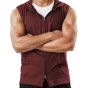 Premium Solid <b>Sleeveless</b> <b>Hoodie</b> <b>for</b> <b>Men</b> Winter Soft Fabric Quick Dry Breathable Eco-Friendly Pocket <b>for</b> Gym <b>Sleeveless</b> <b>Hoodie</b> - Product Image 1