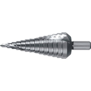 RUKO HSS Spiral Fluted <b>Step</b> <b>Drill</b> Bit 4-30mm Drilling Range 2 Cutting Edges 14 <b>Steps</b> for Metal Crafts - Product Image 1