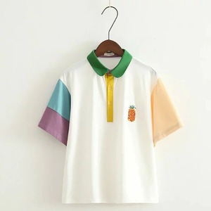 เสื้อโปโลคอตตอนคอตั้งมีสไตล์สำหรับผู้หญิงเสื้อโปโลปักโลโก้ได้ตามต้องการสำหรับฤดูร้อน - Product Image 1