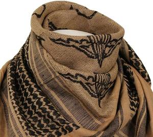 Venta al por mayor Shemagh Tactical Desert 100% algodón Keffiyeh ligero y transpirable shemagh bufanda Wrap - Product Image 3