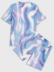 Conjunto corto de 2 piezas para hombre personalizado con tira lateral conjuntos de pantalones cortos para hombre con logotipo personalizado estampado % 100 algodón pesado GSM - Product Image 2