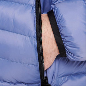 Veste d'hiver matelassée de créateur pour hommes en nylon imperméable avec col montant et rembourrage matelassé à bulles Manteau d'extérieur personnalisé - Product Image 5