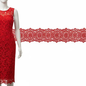 ขอบผ้าลูกไม้ปักทำด้วยมือผ้าฝ้ายโพลีเอสเตอร์เนื้อนุ่มดีไซน์ขอบดอกไม้ที่ละเอียดอ่อนสำหรับชุดเดรสชุดชั้นในงานฝีมือการตัดเย็บ - Product Image 3