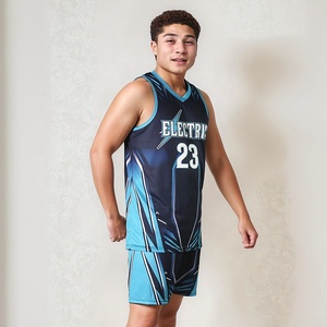 Uniforme de Baloncesto sin Mangas, Transpirable, Antibacterial, de Poliéster, Conjunto de Baloncesto Resistente para Entrenamiento, Tallas Grandes - Product Image 3