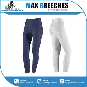 Jodhpurs ดีไซน์แฟนซีพร้อมแผ่นแปะหัวเข่าหนังเต็มแผ่นติดโลโก้กางเกงขี่ม้าที่กำหนดเอง - Product Image 5