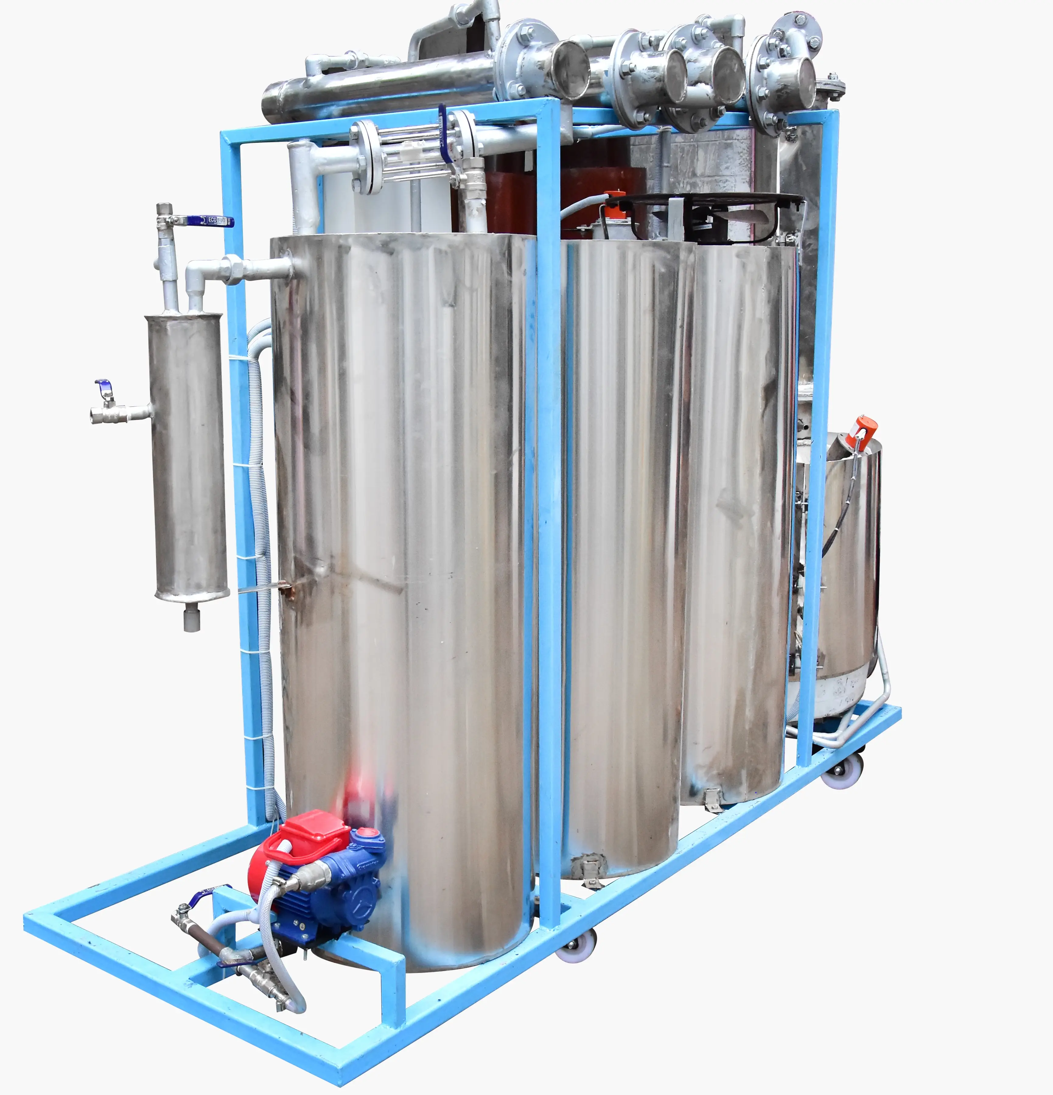 Efficiënte Destillatie Van Gebruikt Motorolie Op Diesel Apparatuur (Mobiele Model). Pyrolyse Methode Smart Werking Filtratie Plant