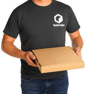 Caja para Pizza Marrón Mediano de 33x33 cm, Caja Resistente para Discos de Vinilo, Cajas de Papel y para Material Multimedia - Product Image 4