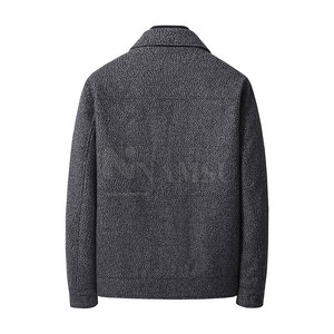 Wholesale Custom Logo Winter <b>Men</b> Wool <b>Jackets</b> Canvas Waterproof Breathable Outdoor Use - Product Image 2