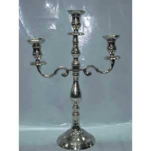 Candelabro de aluminio de diseño antiguo, moderno y pulido, Pedestal - Product Image 5