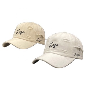 Verano lavado algodón mujeres estampado desgastado Retro papá deportes sombreros moda Casual Color sólido gorras de béisbol ajustables - Product Image 4