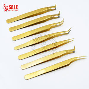 Pince à épiler de haute qualité pour extensions de cils, à pointe en fibre, droite, pour isolation fine, volume X, en acier inoxydable, outil de précision - Product Image 1