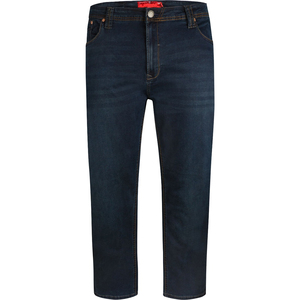 100% algodón Comfort Fit Rockford Denim Jeans oscuro azul marino jeans más tamaño zip Fly cintura botón Jean hombres Pantalones - Product Image 5