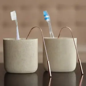 High Quality Copper <b>Tongue</b> Scraper Oral Care <b>Tongue</b> <b>Cleaner</b> for Unisex Available at Affordable Price From India - Product Image 5