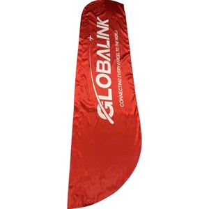 ธงขนนกแบบ Pennant พร้อมเสาธงอะลูมิเนียม พิมพ์ลายดิจิตอลบนผ้าโพลีเอสเตอร์ ทนทาน เหมาะสำหรับงานกีฬาและเกมส์ - Product Image 1