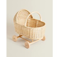 Nouveau Design de landau de poupée avec roues en bois pour jouet d'enfant